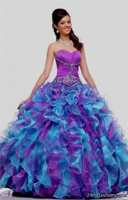 purple ball gown