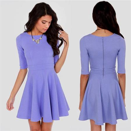 purple casual dresses with sleeves