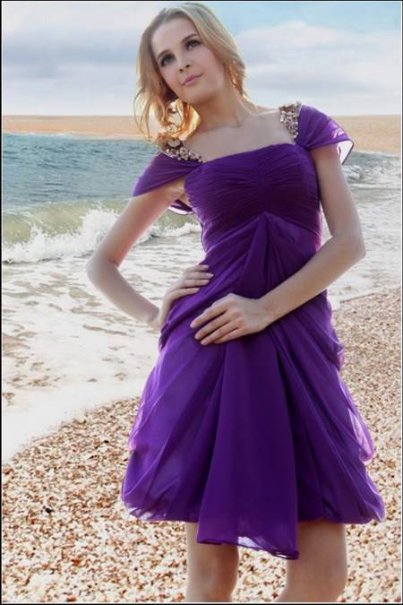 purple casual dresses with sleeves