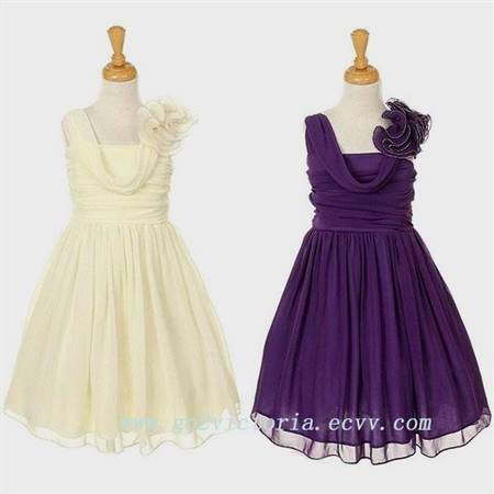 purple chiffon flower girl dresses