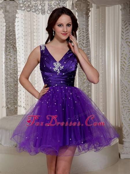 purple cocktail dresses