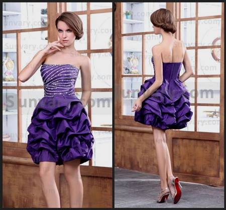 purple cocktail dresses