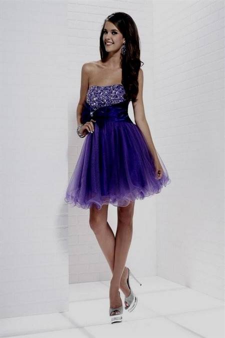 purple cocktail dresses for prom