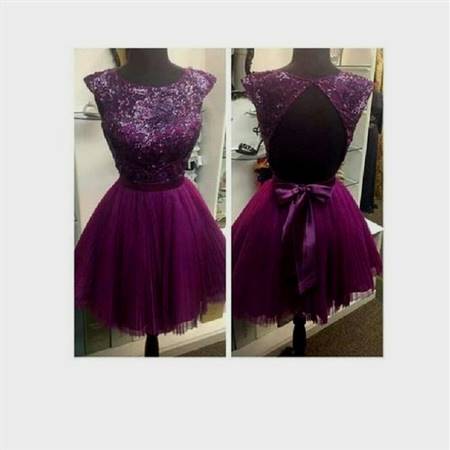 purple cocktail dresses for prom