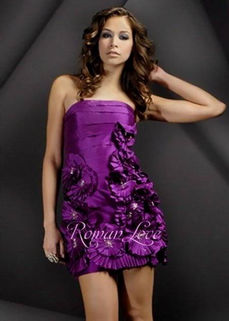 purple cocktail dresses for weddings