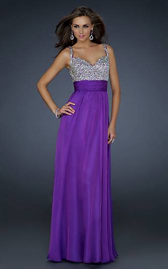 purple dresses for prom
