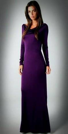 purple dresses with sleeves