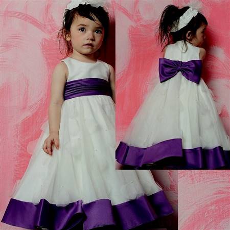 purple flower girl dresses for kids