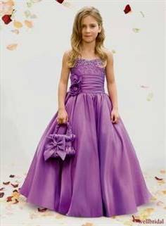 purple flower girl dresses for teenagers