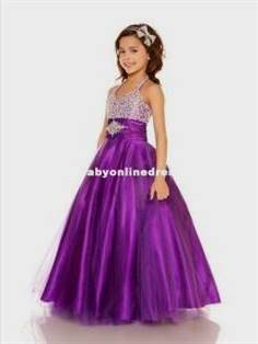 purple flower girl dresses for teenagers