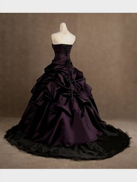 purple gothic wedding dresses