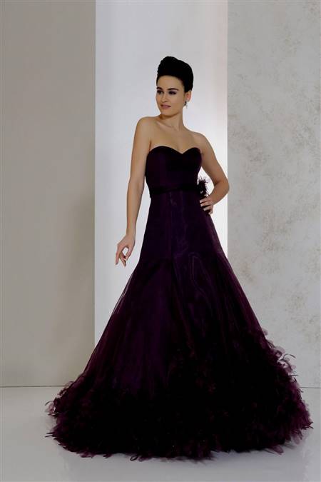 purple gothic wedding dresses