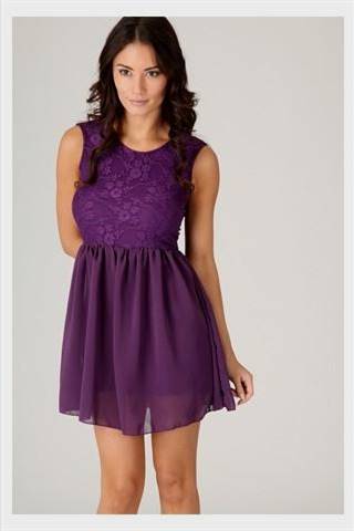 purple lace cocktail dresses