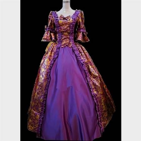 purple medieval ball gowns