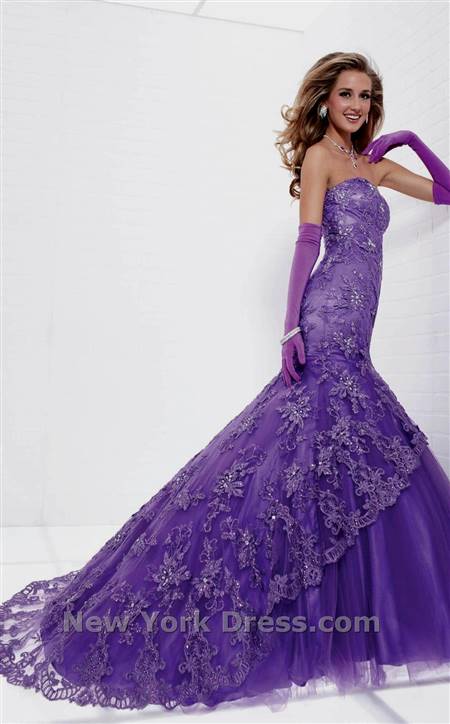 purple mermaid prom dresses