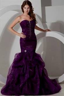 purple mermaid wedding dresses
