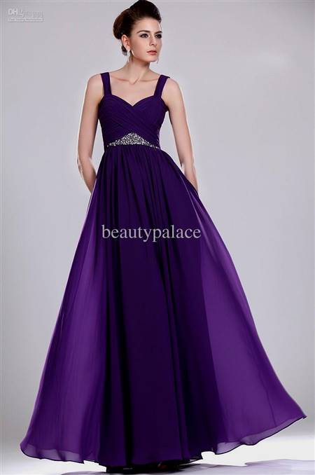 purple party dresses with straps