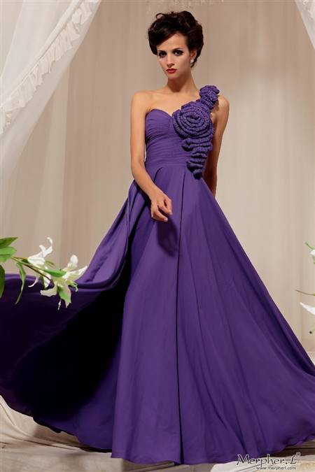 purple party dresses with straps