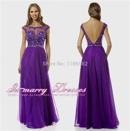 purple prom gowns with sleeves