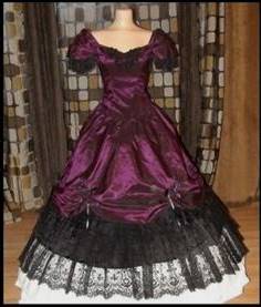 purple victorian ball gown