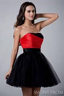 red and black cocktail dress prom