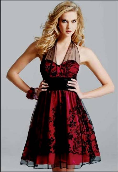 red and black dresses for graduation
