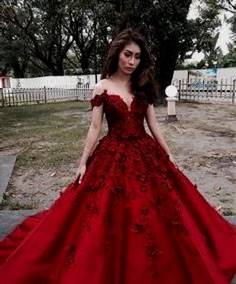 red and black gowns for debutante