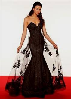 red and black mermaid prom dresses