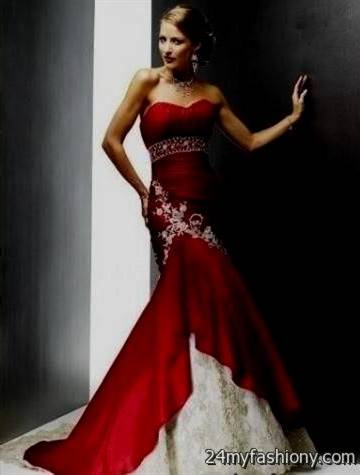 red and gold ball gown dresses