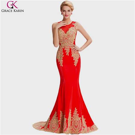 red and gold dresses for women
