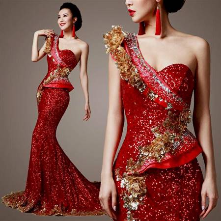 red and gold dresses for women