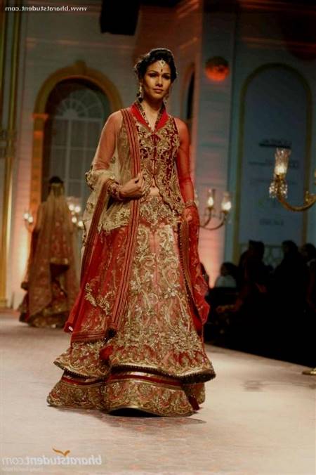 red and gold indian wedding dresses