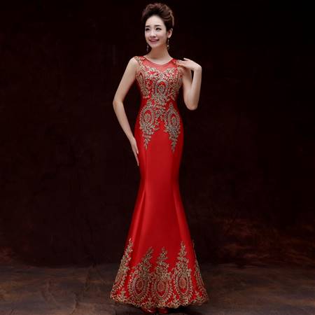red and gold prom dresses