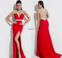 red and silver cocktail dresses