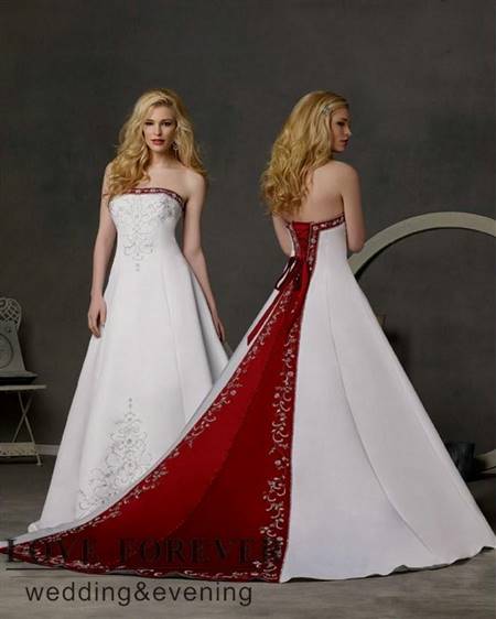 red and silver wedding dresses