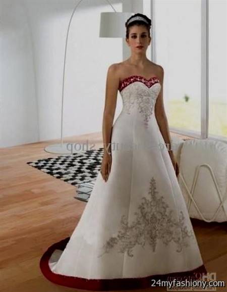 red and silver wedding dresses