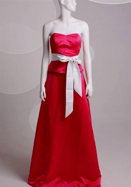 red and white bridesmaid dresses