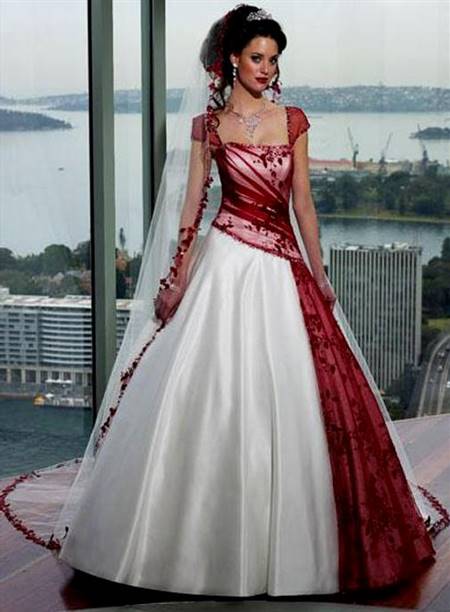 red and white bridesmaid dresses