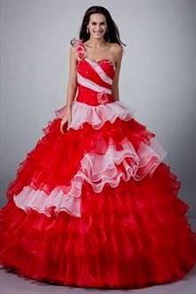 red and white gowns for debut