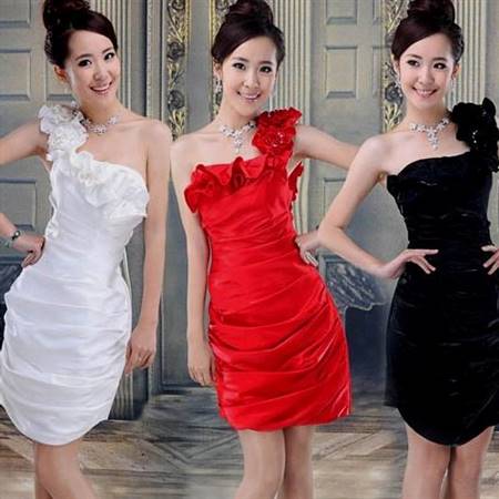 red and white party dresses