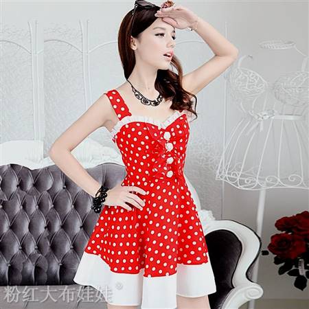 red and white summer dress