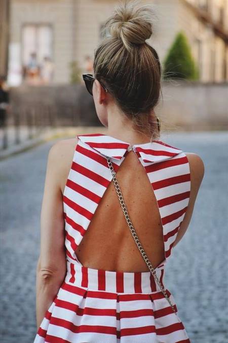 red and white summer dress