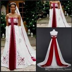 red and white wedding dresses david’s bridal