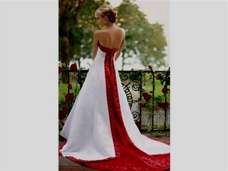red and white wedding dresses david’s bridal