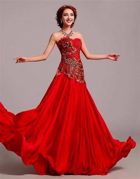 red asian wedding dresses