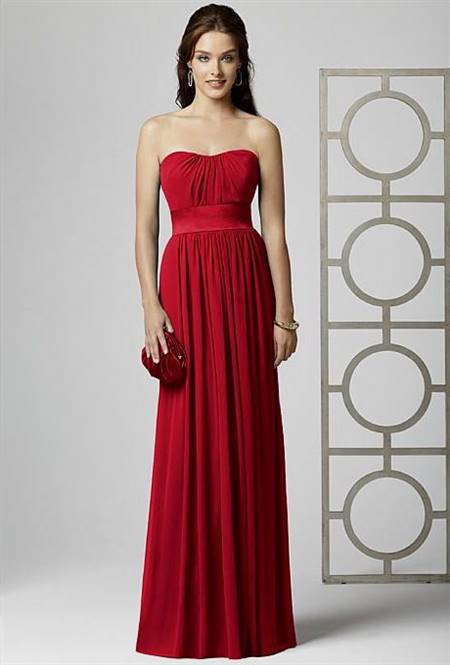 red bridesmaid dress