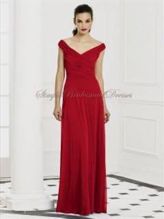 red bridesmaid dresses with straps