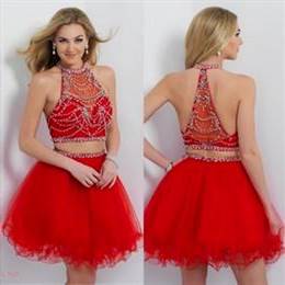 red cocktail dress prom