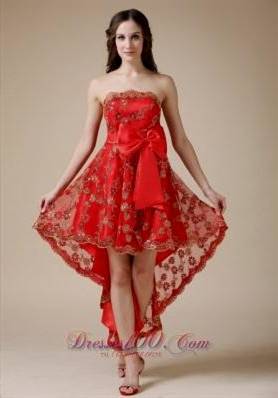 red cocktail dress with lace