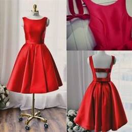 red cocktail dress with sleeves for teens